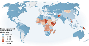Data Source: World Health Organization and United Nations Children's Fund, 2000. For more info, visit http://maps.grida.no/go/graphic/access-to-safe-drinking-water.